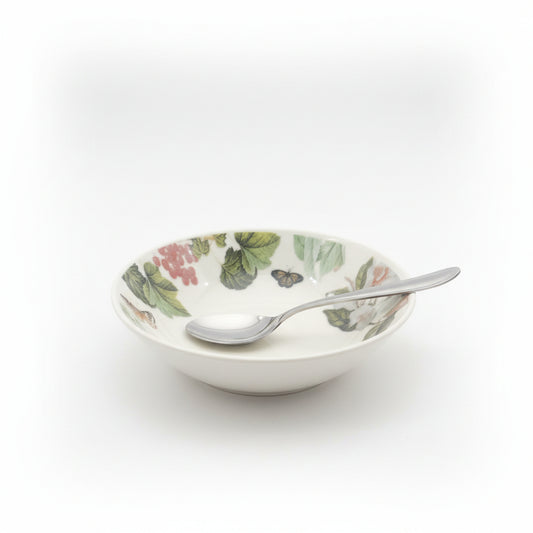 Prato Fundo Cerâmica Unni Garden Oxford 20,5 cm – Flores e Borboletas