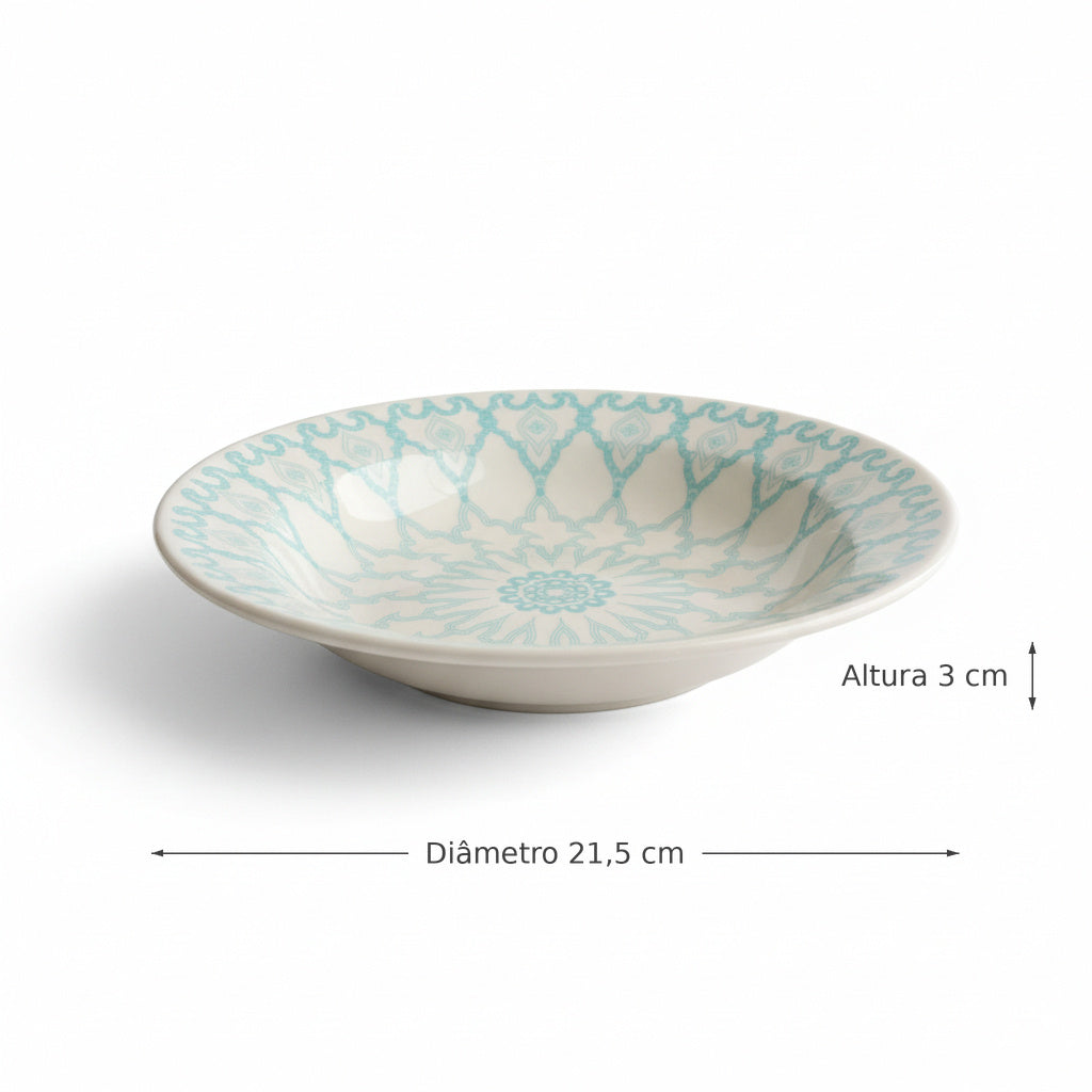 Prato Fundo Cerâmica 21,5 cm Donna Mandala — Biona Oxford
