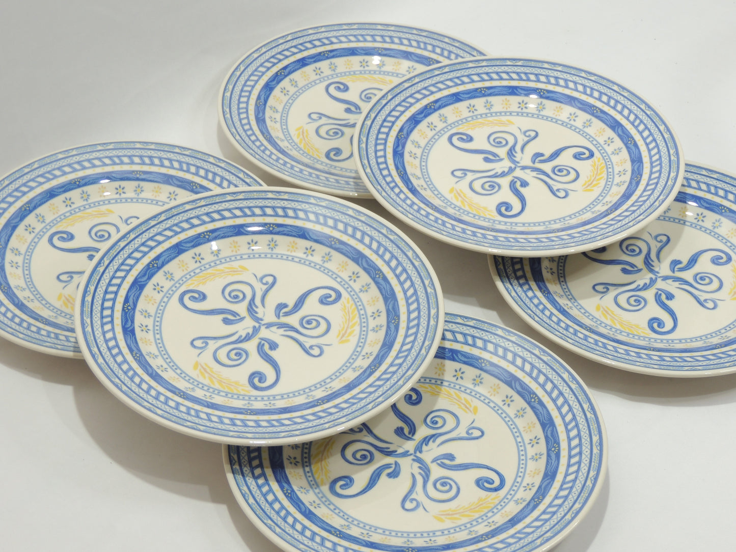 Prato Raso 26 cm Grano Azul e Amarelo – Oxford Biona | Cerâmica
