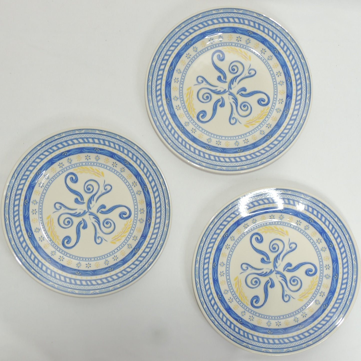 Prato Raso 26 cm Grano Azul e Amarelo – Oxford Biona | Cerâmica