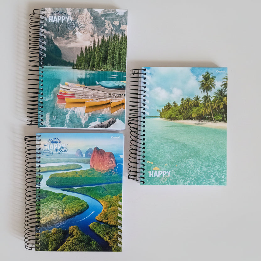 Caderno Universitário 20 Matérias Credeal Happy Adventure – 280 Folhas