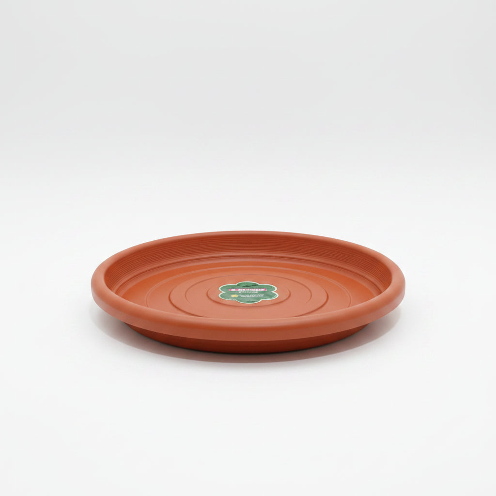 Prato para Vaso de Planta Redondo 28cm Marrom Sanremo Boulevard com Proteção UV