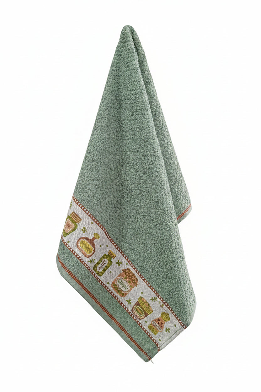 Pano de Copa Felpudo Döhler Vida II Liso 45x70cm Jacquard 85% Algodão 340g/m²