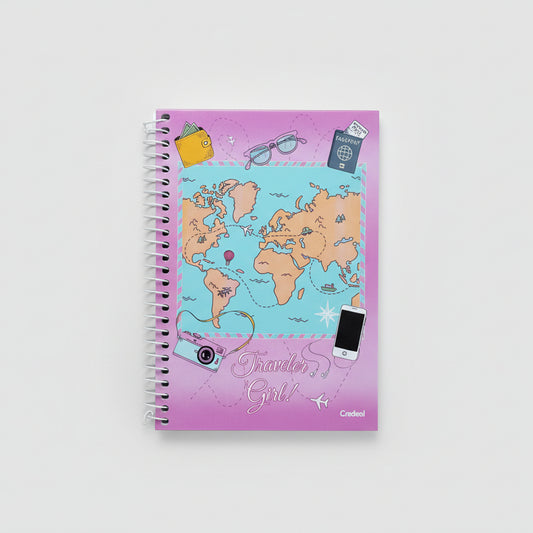 Caderno Pequeno 1/4 My Collection Feminino Credeal 80 Folhas Capa Dura 140 x 202 mm