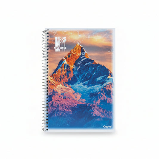 Caderno Credeal Happy Adventure 1 Matéria 48 Folhas Espiral Capa Flexível 1/4