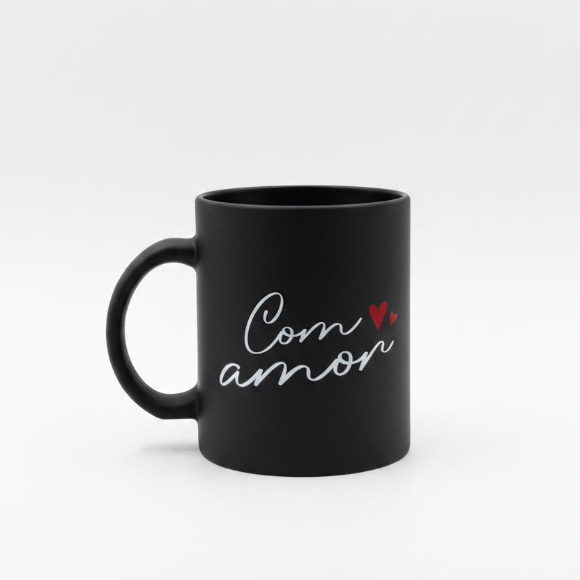 Caneca de Vidro Diamond 300ml Brasfoot – “Você Me Faz Muito Feliz”