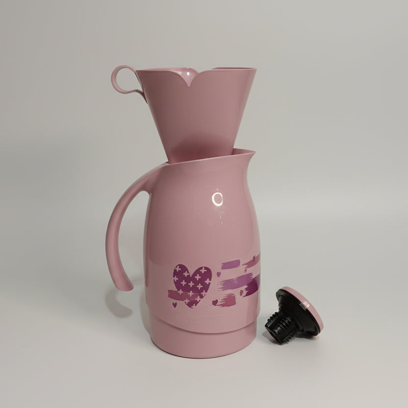 Kit Garrafa Térmica Sanremo 700ml - Suporte Filtro 102 Rosa