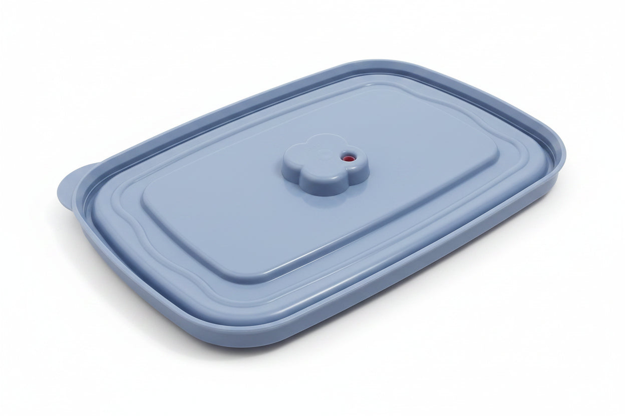 Pote Hermético Retangular 2,3L Sanremo Linha Flor com Válvula para Micro-ondas