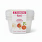 Conjunto 3 Potes Plástico Cristal 800ml Sanremo Fácil — Kit Hermético BPA Free SR125/3C10