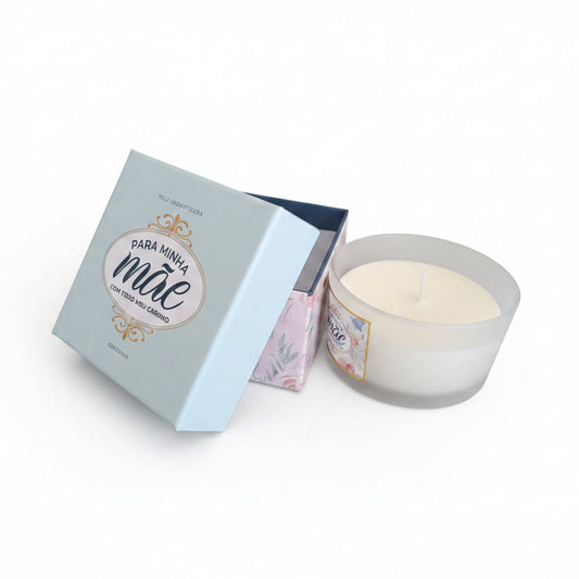 Vela Aromática Cera de Soja 120g – Para Minha Mãe com Todo Meu Carinho | Brasfoot