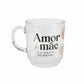 Caneca de Vidro Elegance 300ml Amor de mãe é o melhor amor do mundo | Brasfoot