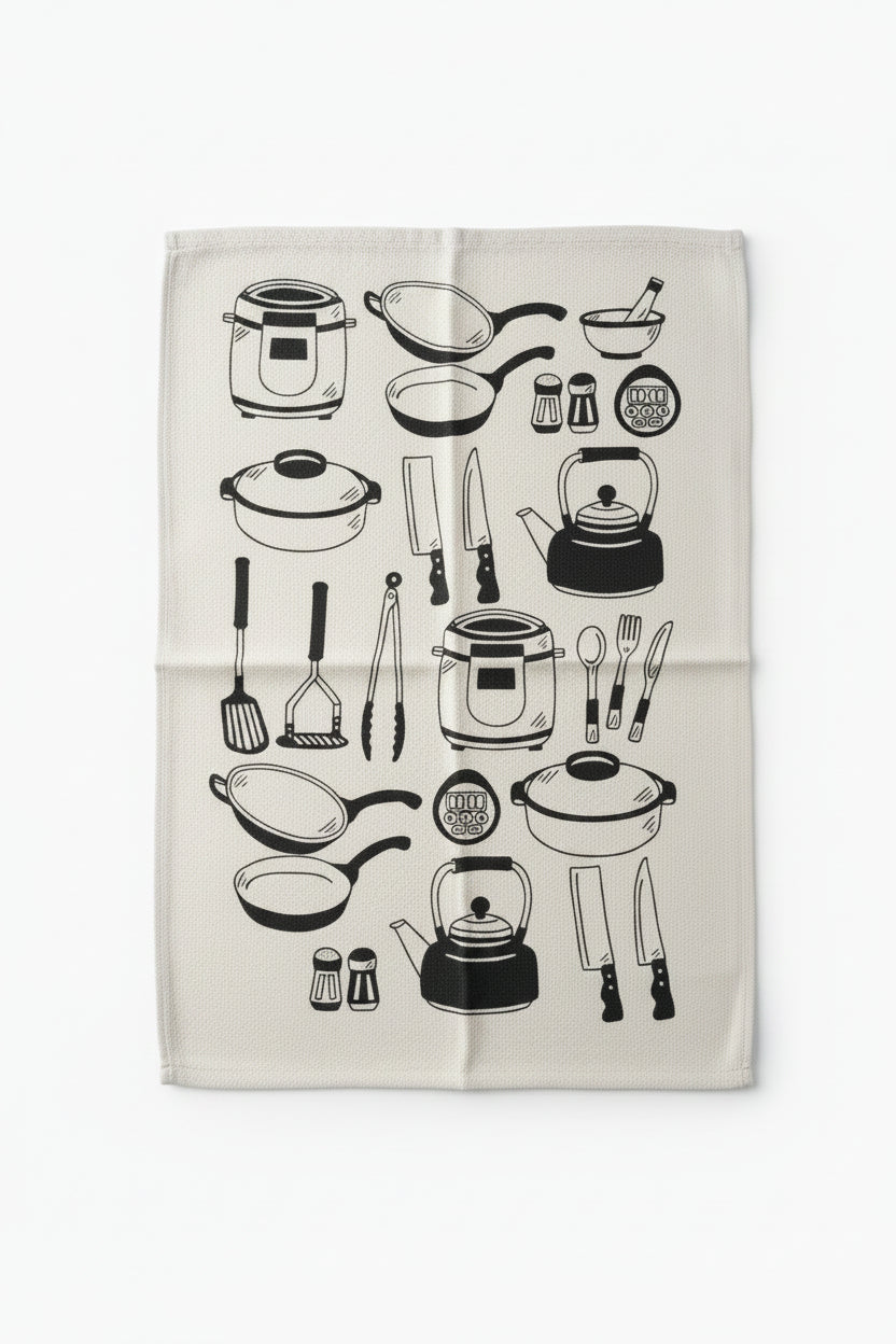Pano de Copa Döhler Felpudo Menu 45x65cm 240 g/m² 100% Algodão Alta Absorção | Estampas Sortidas