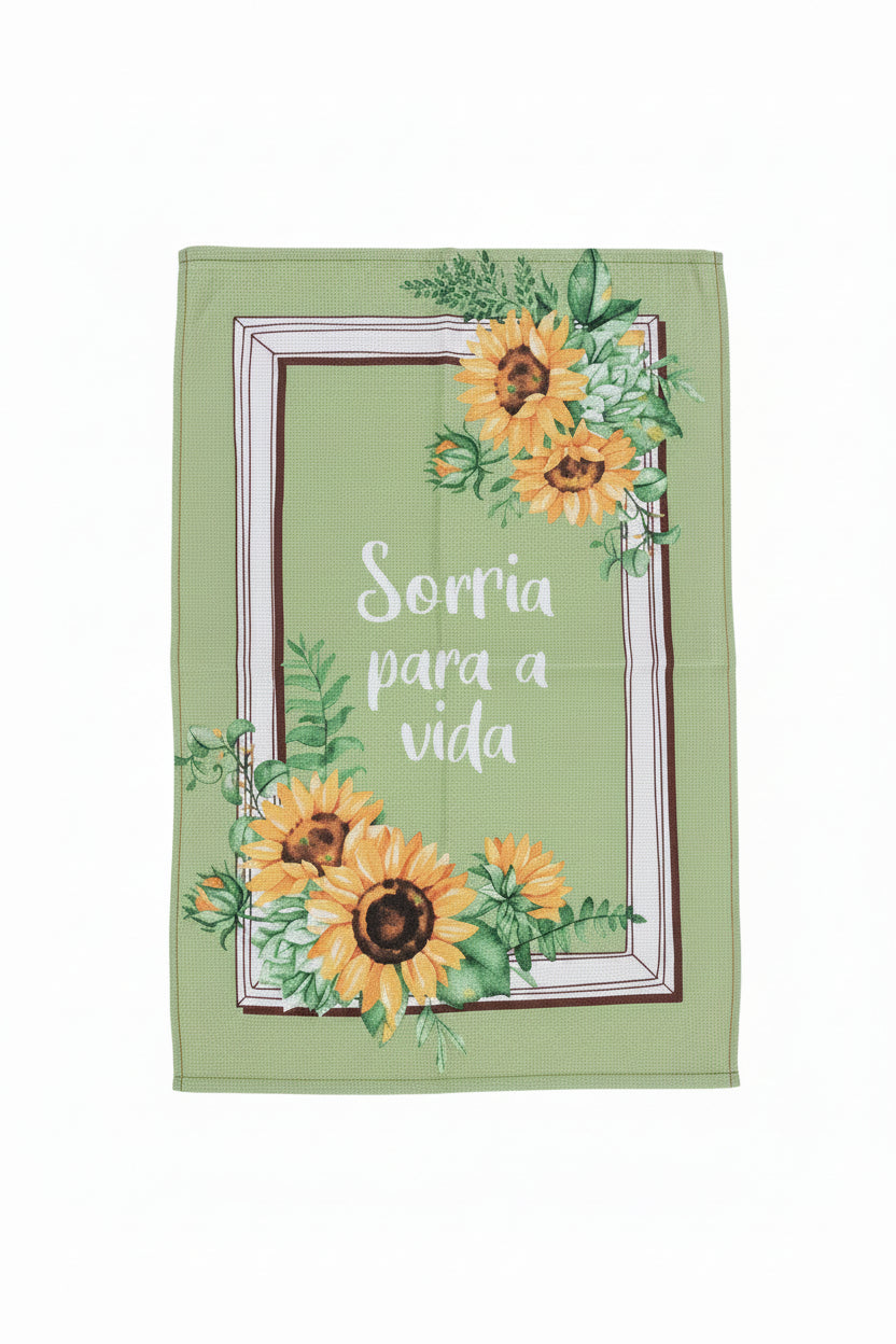 Pano de Copa Felpudo Döhler Girassol 240 g/m² 45x65cm 100% Algodão Alta Absorção | Estampas Sortidas