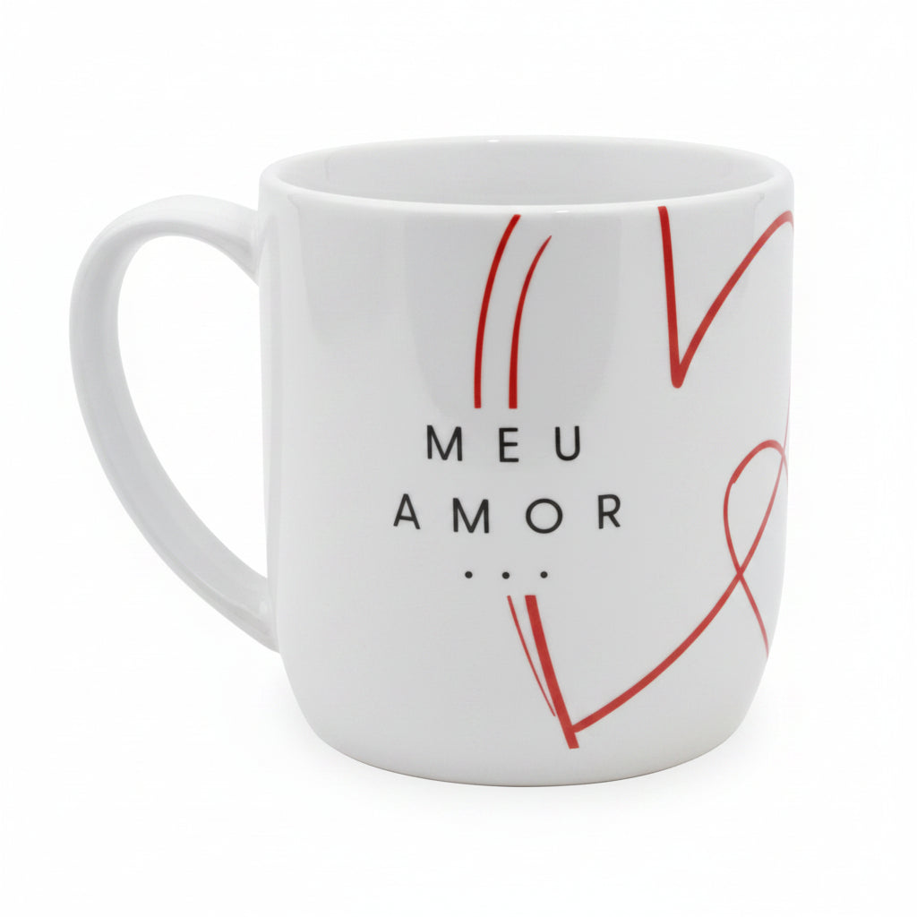 Caneca Porcelana Urban 300ml “Meu Amor, Hoje é um Dia Especial” – Brasfoot Presentes