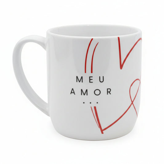 Caneca Porcelana Urban 300ml “Meu Amor, Hoje é um Dia Especial” – Brasfoot Presentes