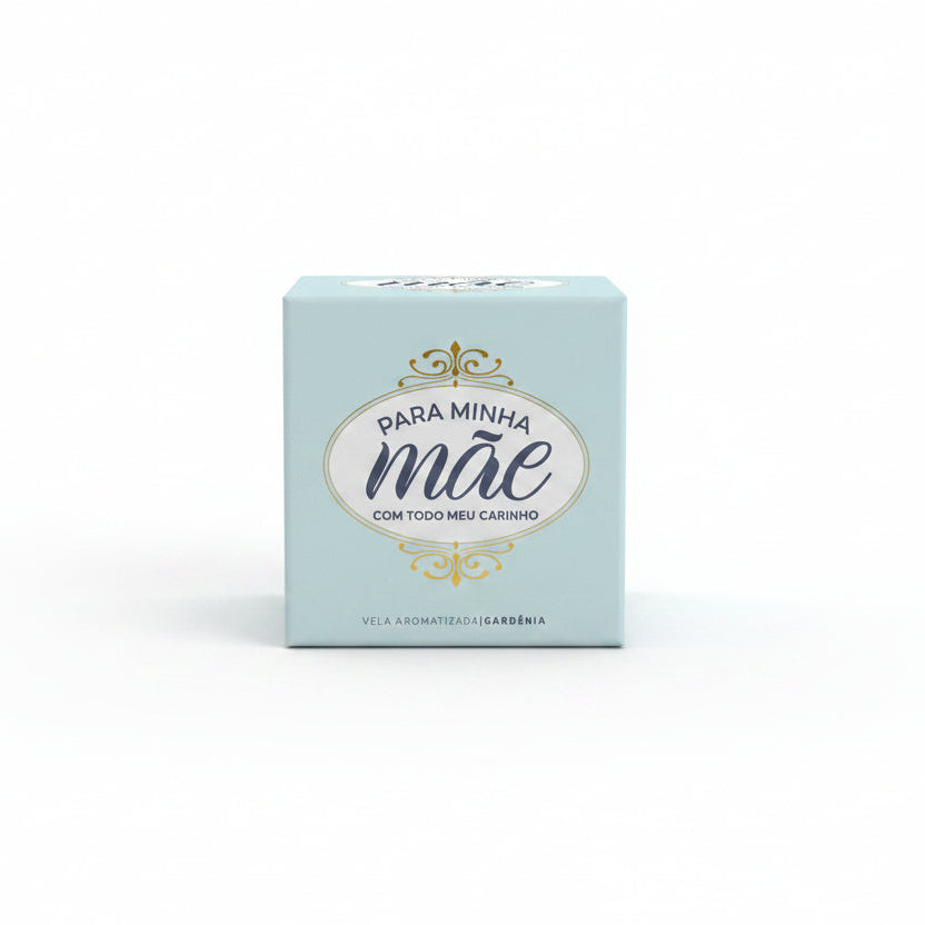 Vela Aromática Gardênia em Lata – Para Minha Mãe com Carinho | Cera de Soja 55 g Brasfoot
