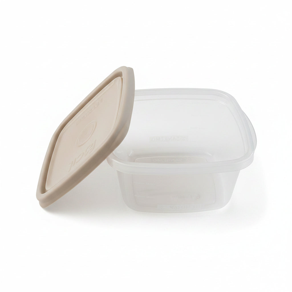 Conjunto 2 Potes Quadrados Plástico Sanremo 800ml — Linha Fácil | BPA Free