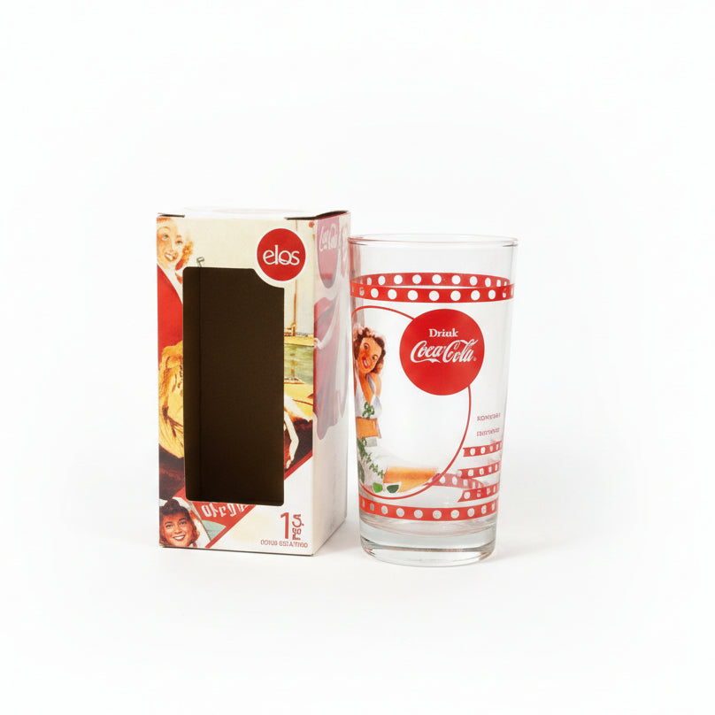Copo Coca-Cola 300ml em Vidro - Retrô, Colecionável e Clássico - Mafra Elos
