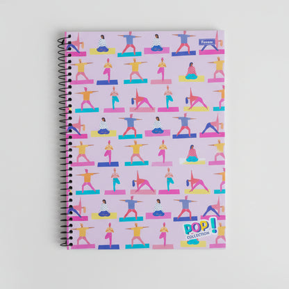 Caderno Universitário Foroni Pop Collection – 1 Matéria, 96 Folhas, Capa Dura, Espiral, Formato 200×275 mm – Design Colorido e Vibrante