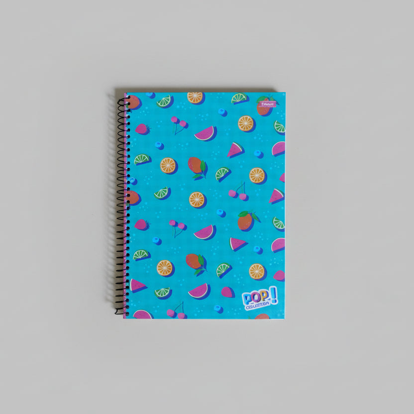 Caderno Universitário Foroni Pop Collection – 1 Matéria, 96 Folhas, Capa Dura, Espiral, Formato 200×275 mm – Design Colorido e Vibrante