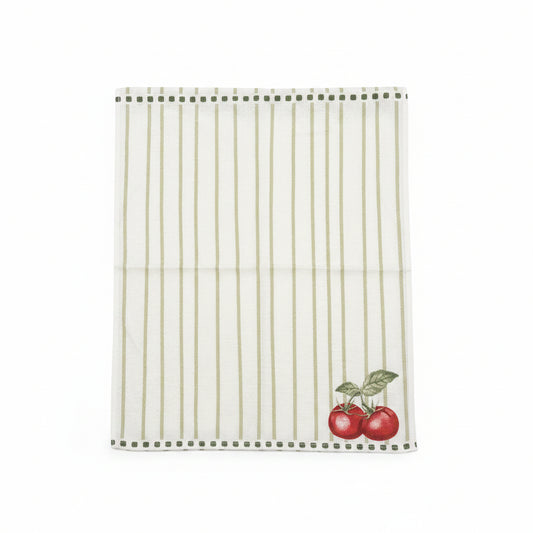 Pano de Copa Felpudo Döhler Prata Tomate 45x65cm 100% Algodão Alta Absorção 240 g/m² | Estampas Sortidas