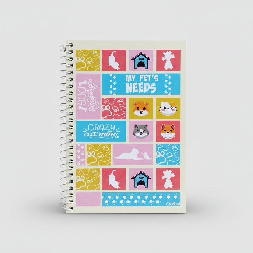Caderno Pequeno 1/4 My Collection Feminino Credeal 80 Folhas Capa Dura 140 x 202 mm