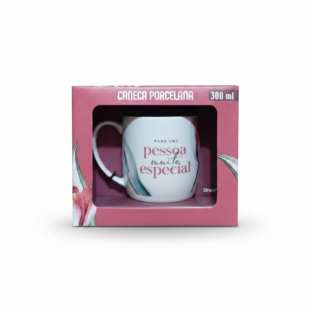 Caneca de Porcelana Urban 300ml Brasfoot – Para Uma Pessoa Muito Especial