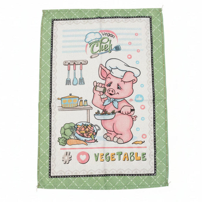 Pano de Copa Felpudo Döhler Cozinheiro 45x65cm 100% Algodão Alta Absorção 240 g/m² | Estampas Sortidas