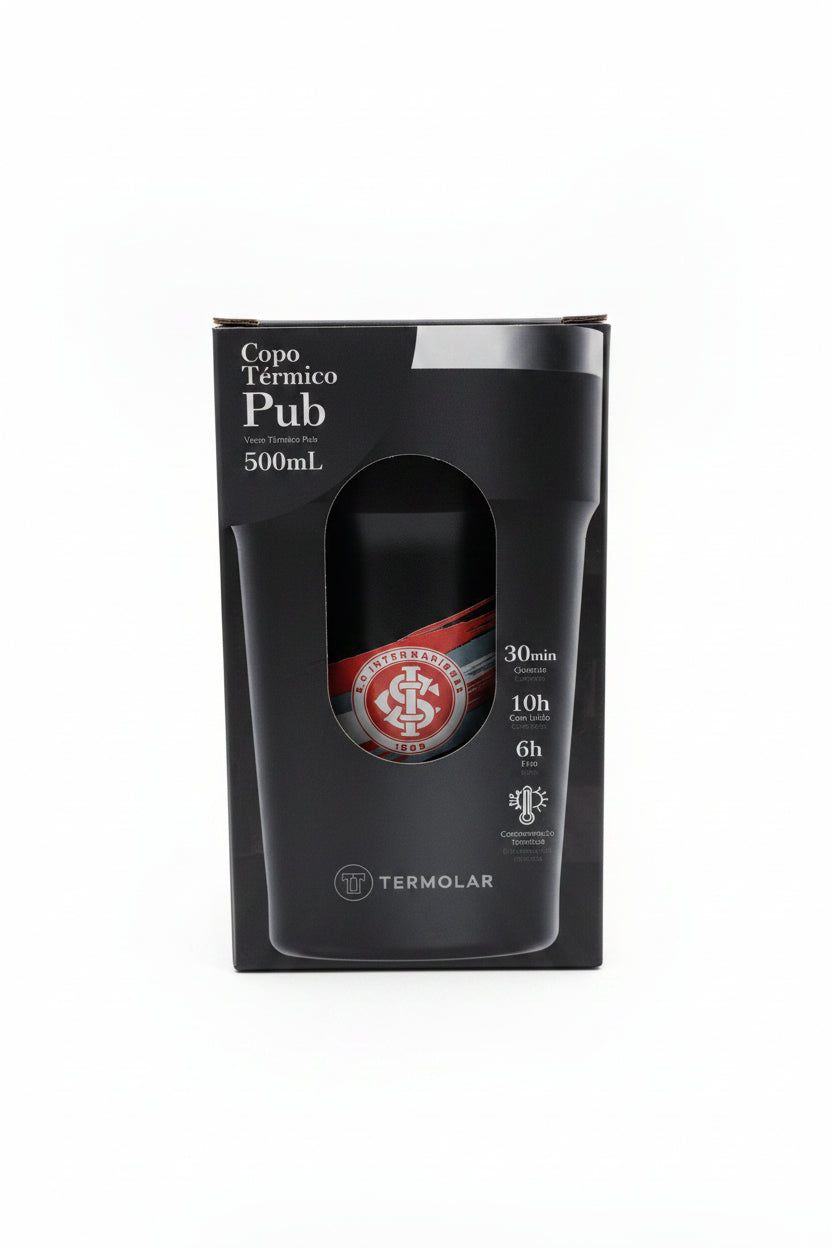Copo Térmico Pub Inter 500 ml – Inox, Parede Dupla a Vácuo | Termolar Oficial