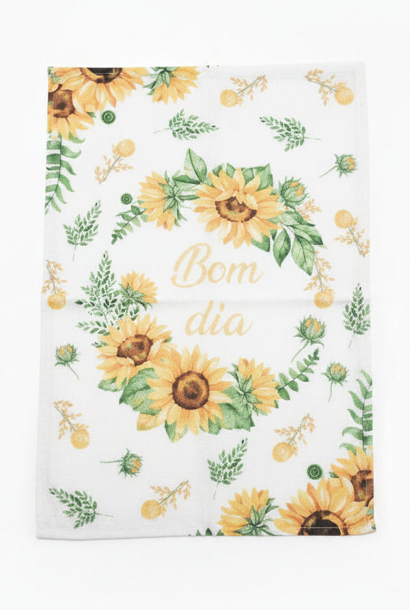 Pano de Copa Felpudo Döhler Girassol 240 g/m² 45x65cm 100% Algodão Alta Absorção | Estampas Sortidas