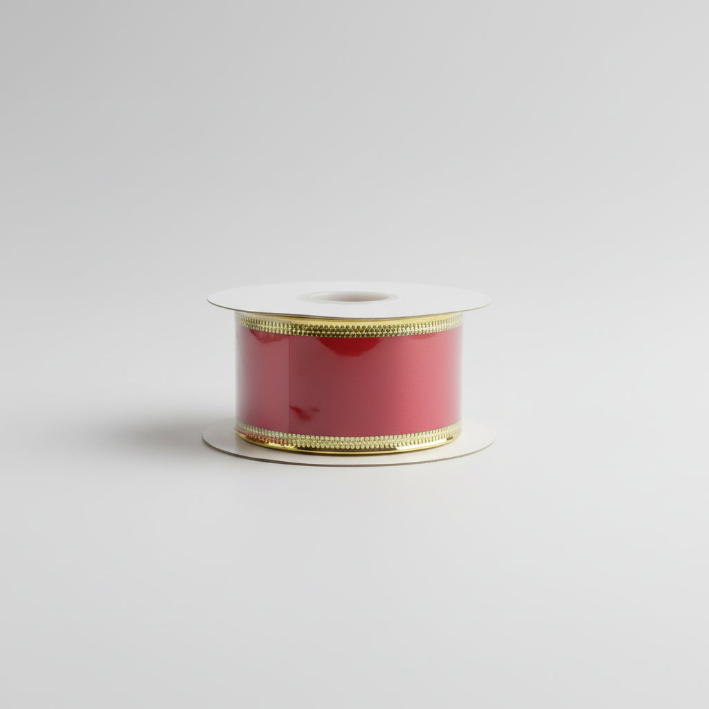 Fita Aramada de Veludo Vermelho 3,8cm x 9,14m – Florarte | Para Laços e Decoração Natalina