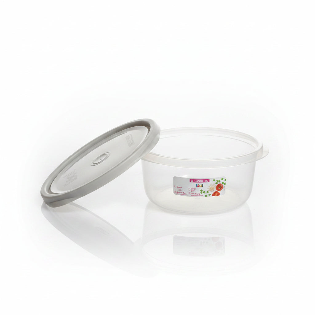 Pote Redondo Plástico 1,3L Sanremo Fácil – Hermético, Micro-ondas e Freezer