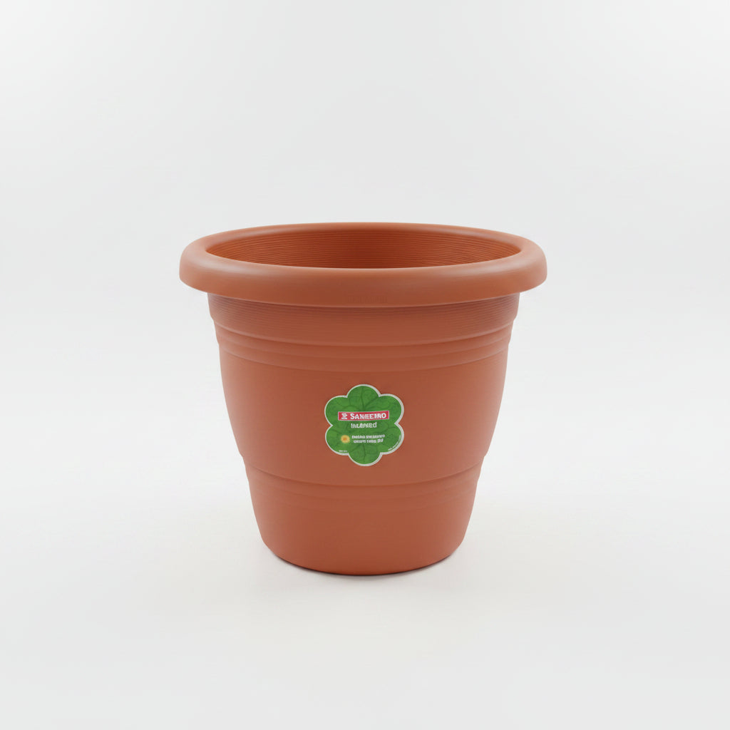 Vaso para Plantas Redondo Plástico 28cm Sanremo – Proteção UV