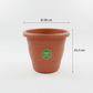 Vaso para Plantas Redondo Plástico 28cm Sanremo – Proteção UV