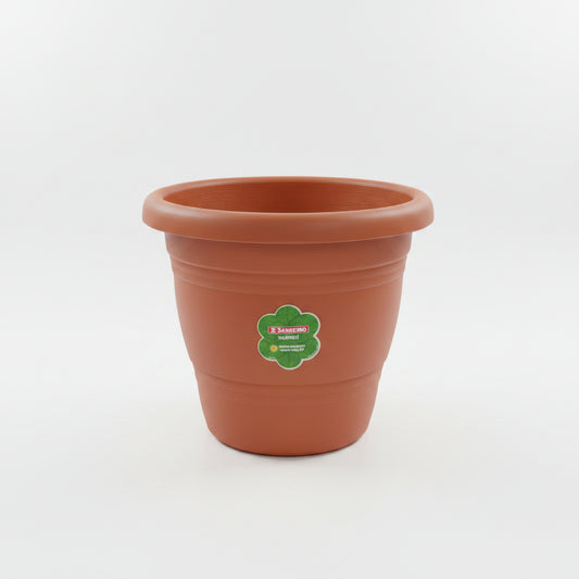 Vaso para Plantas Redondo Plástico 28cm Sanremo – Proteção UV