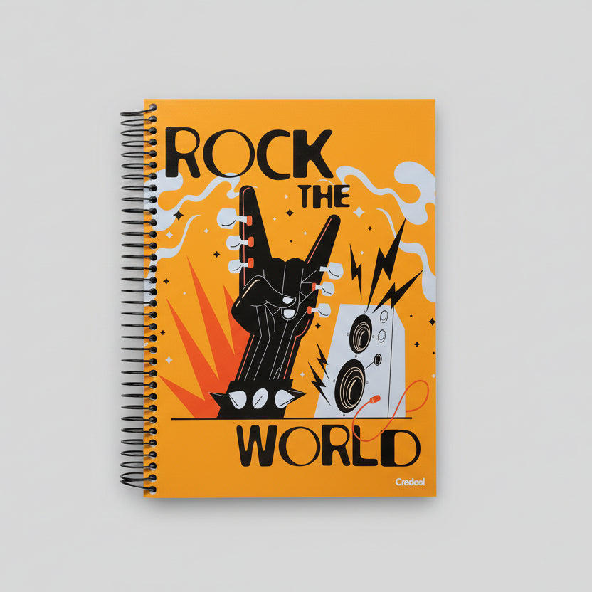 Caderno Universitário 20 Matérias Credeal My Collection Masculino – 280 Folhas, Capa Dura, Espiral