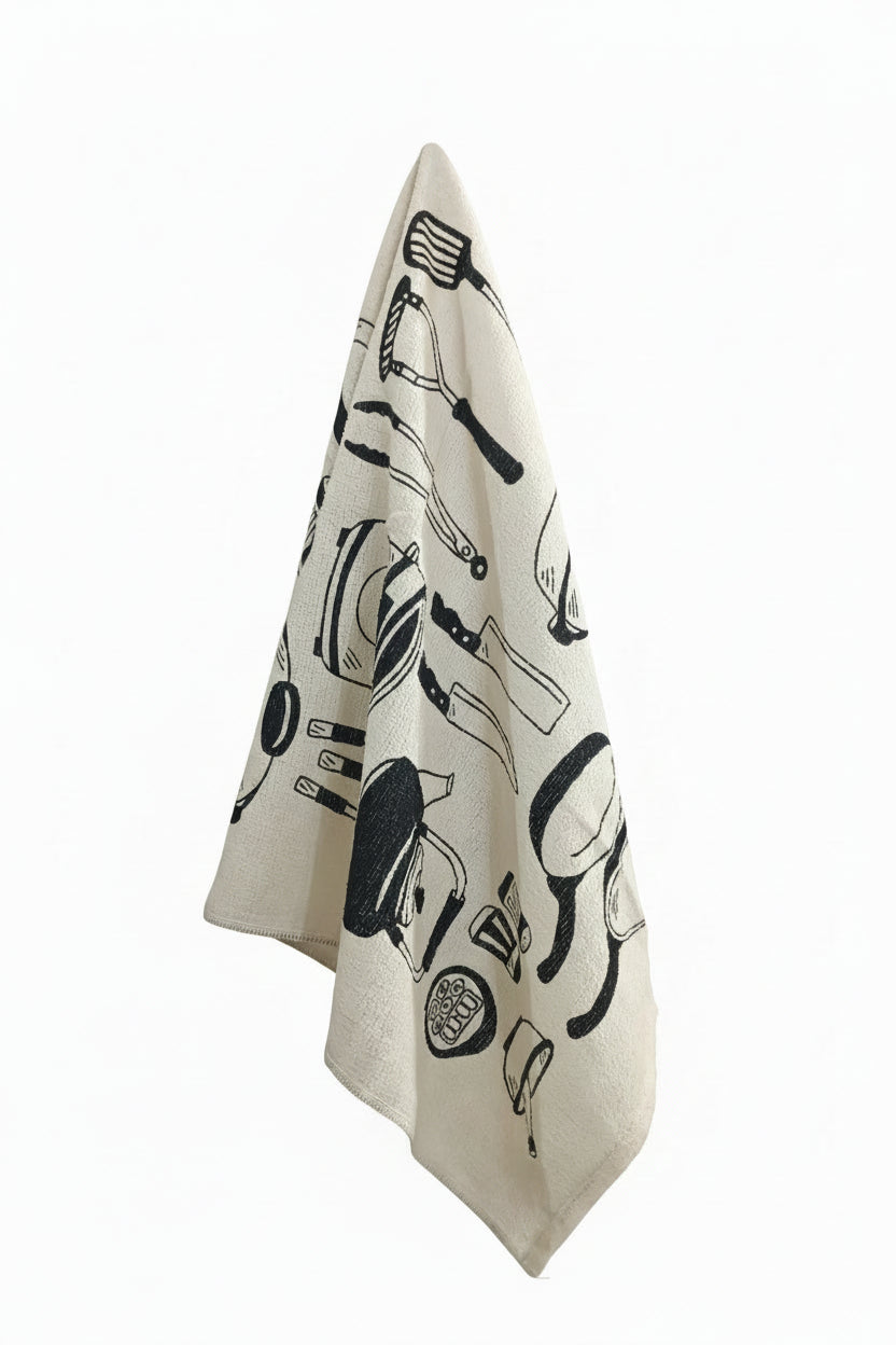 Pano de Copa Döhler Felpudo Menu 45x65cm 240 g/m² 100% Algodão Alta Absorção | Estampas Sortidas