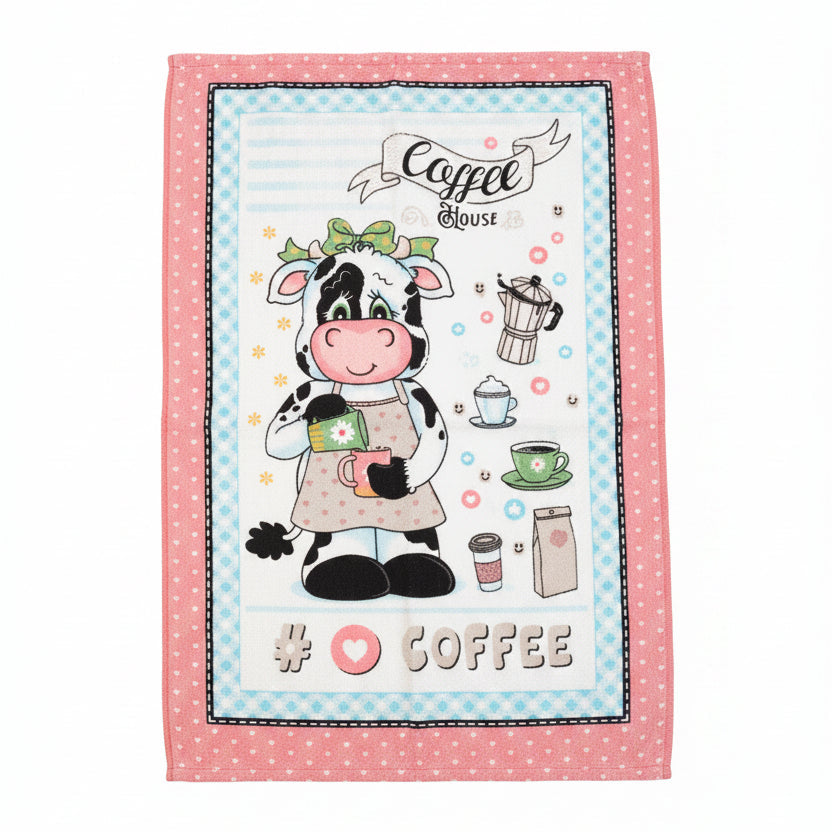 Pano de Copa Felpudo Döhler Cozinheiro 45x65cm 100% Algodão Alta Absorção 240 g/m² | Estampas Sortidas