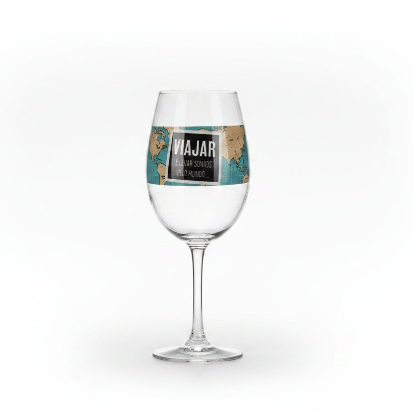 Taça de Vidro 330 ml Windsor Viajar Pelo Mundo | Brasfoot Presentes