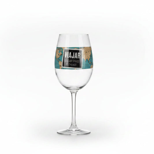 Taça de Vidro 330 ml Windsor Viajar Pelo Mundo | Brasfoot Presentes