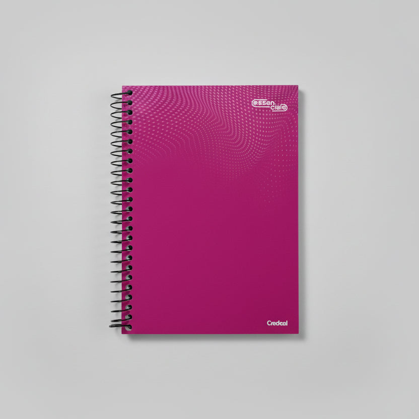 Caderno Pequeno 1/4 Essenciale Credeal – Capa Dura, 80 Folhas Pautadas, Espiral