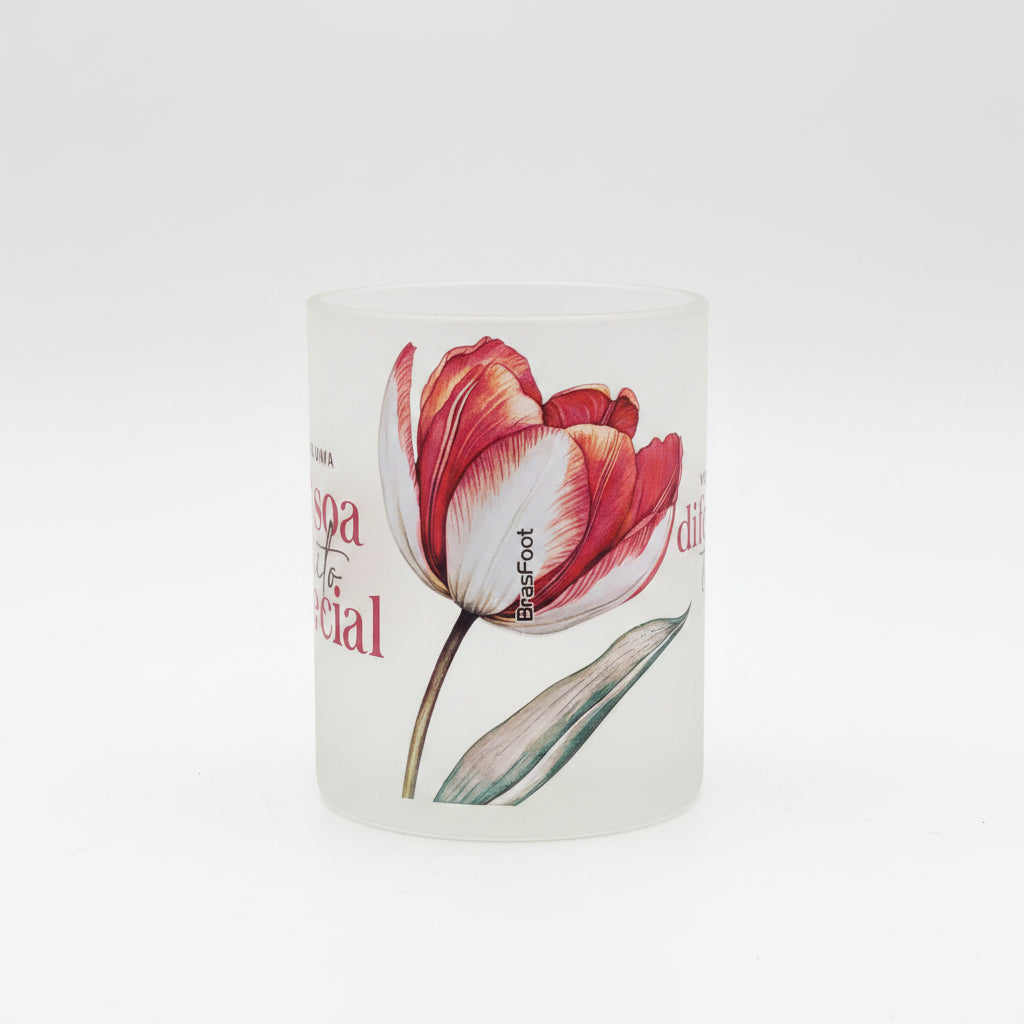 Caneca de Vidro Diamond 300ml Brasfoot – Presente Para Pessoa Especial | Design Sofisticado em Vidro Lapidado