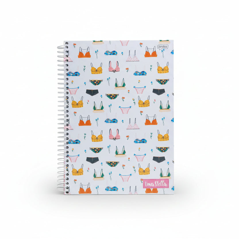 Caderno Stella 10 Matérias 160 Folhas Jandaia Universitário Capa Dura Espiral Branco