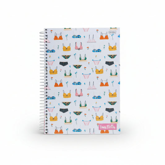 Caderno Stella 10 Matérias 160 Folhas Jandaia Universitário Capa Dura Espiral Branco
