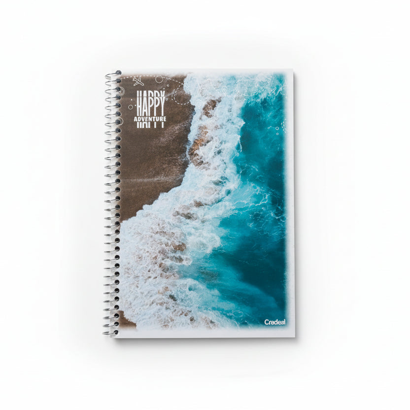 Caderno Credeal Happy Adventure 1 Matéria 48 Folhas Espiral Capa Flexível 1/4