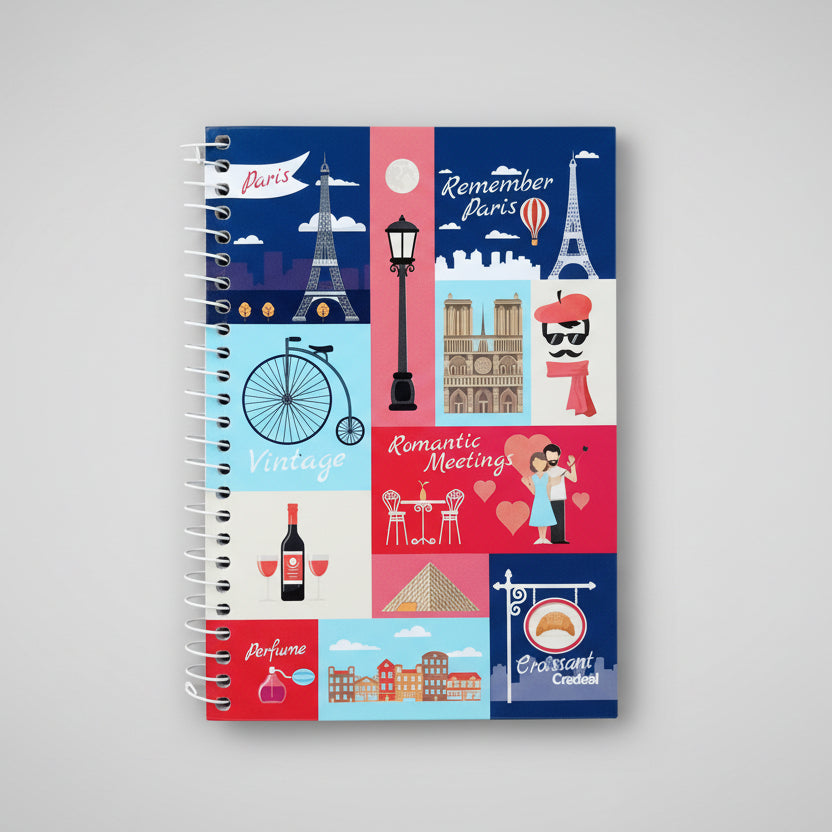 Caderno Pequeno 1/4 My Collection Feminino Credeal 80 Folhas Capa Dura 140 x 202 mm