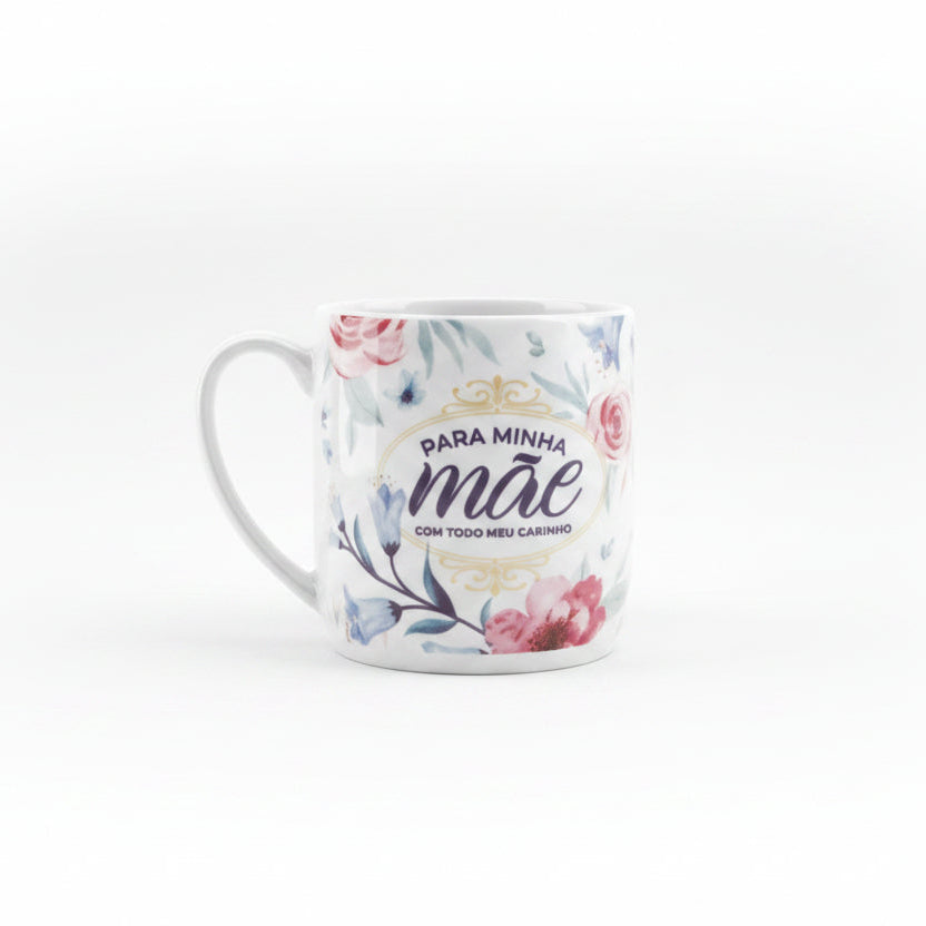 Caneca de Porcelana Urban 300ml Para Minha Mãe com Todo meu Carinho | Brasfoot