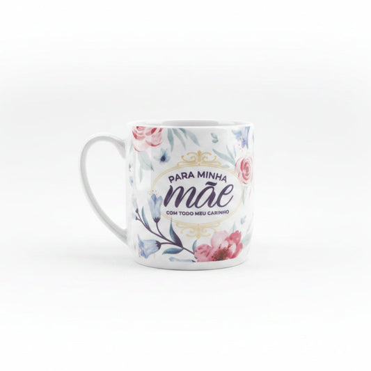 Caneca de Porcelana Urban 300ml Para Minha Mãe com Todo meu Carinho | Brasfoot