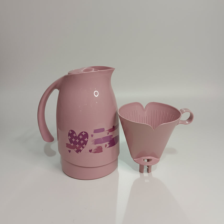 Kit Garrafa Térmica Sanremo 700ml - Suporte Filtro 102 Rosa