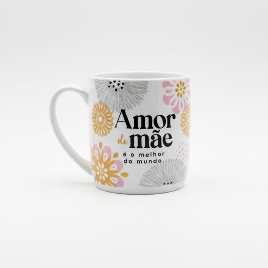 Caneca de Porcelana Urban 300ml Melhor Mãe do Mundo Brasfoot
